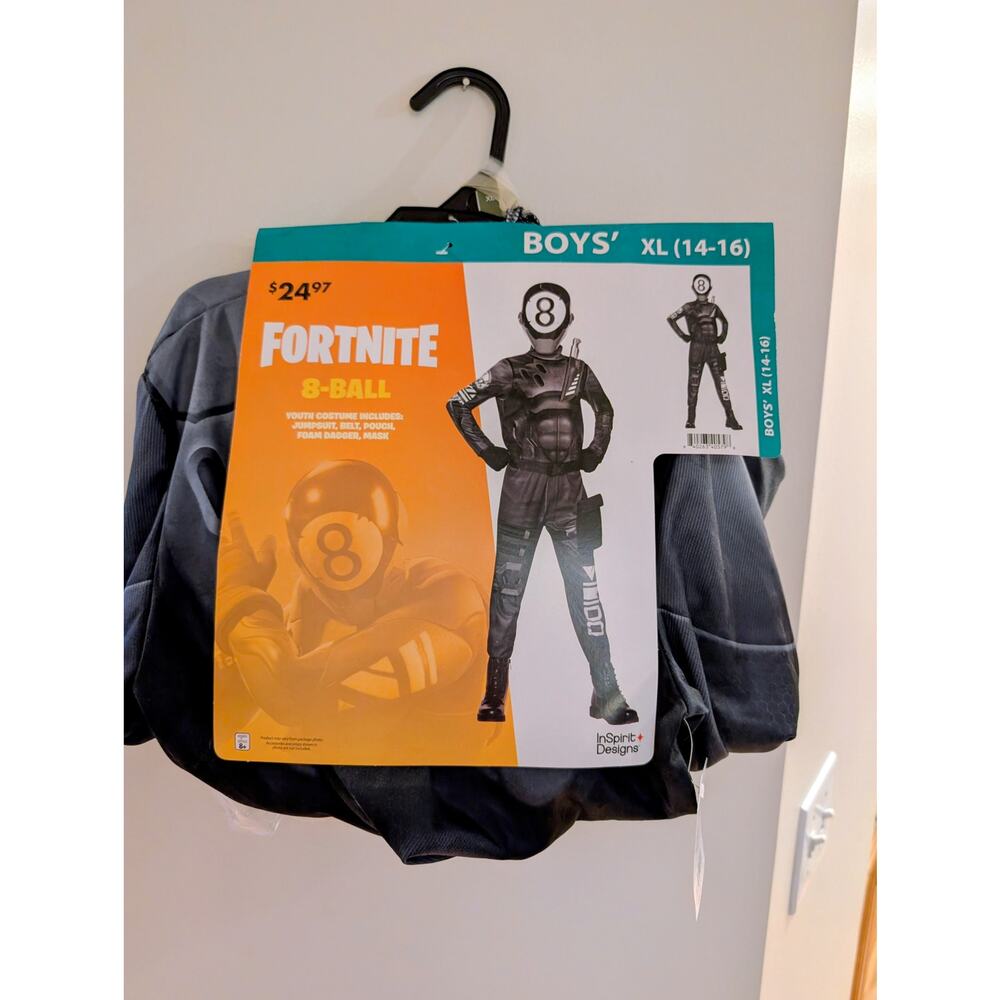 Youth XL Fortnite 8-Ball Halloween Costume - New with Tags